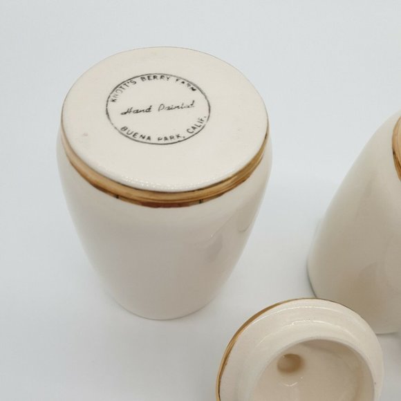 Creamer Jam Sugar Jar Vintage Knotts Berry Farm Buena Park CA Hand Painted Berry - Picture 9 of 12